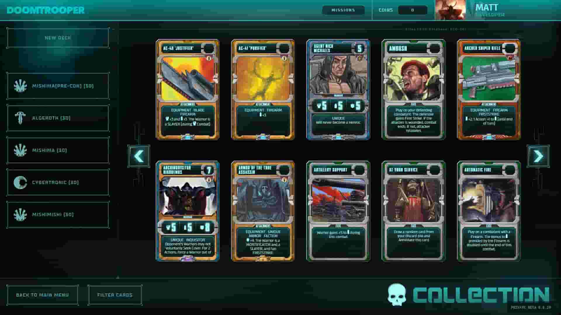 Doomtrooper CCG screenshot thumbnail screenshot 1