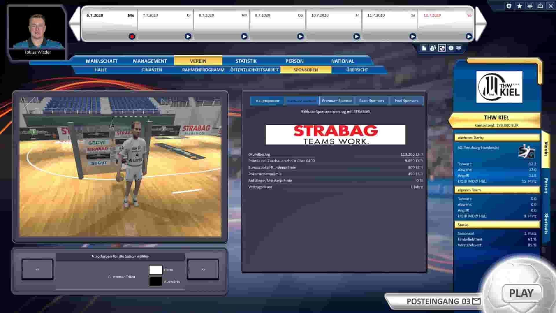 Handball Manager 2021 screenshot thumbnail screenshot 2