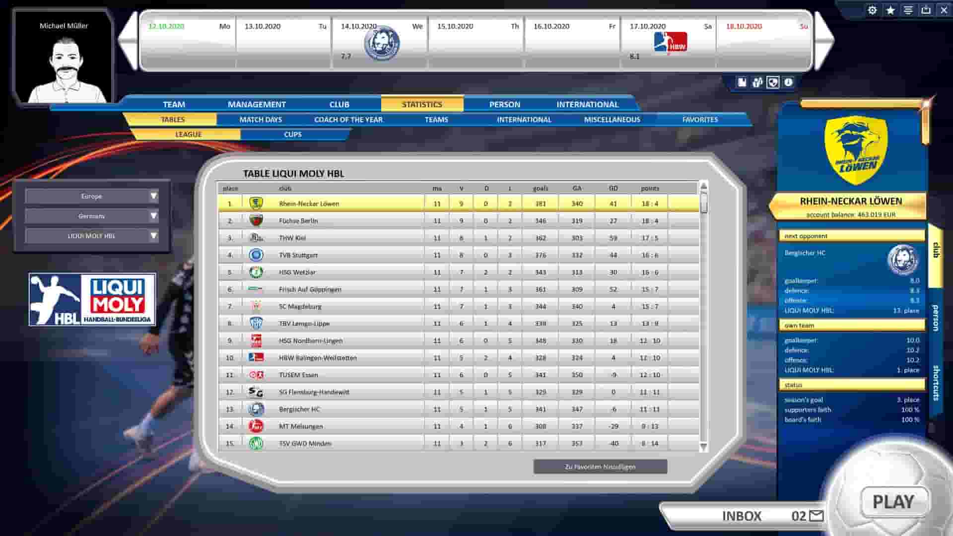 Handball Manager 2021 screenshot thumbnail screenshot 4