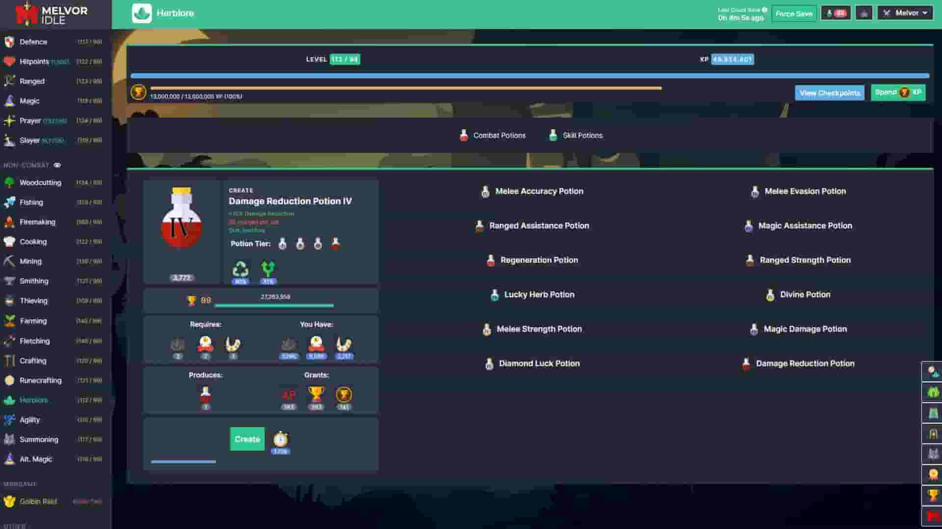 Melvor Idle screenshot thumbnail screenshot 13
