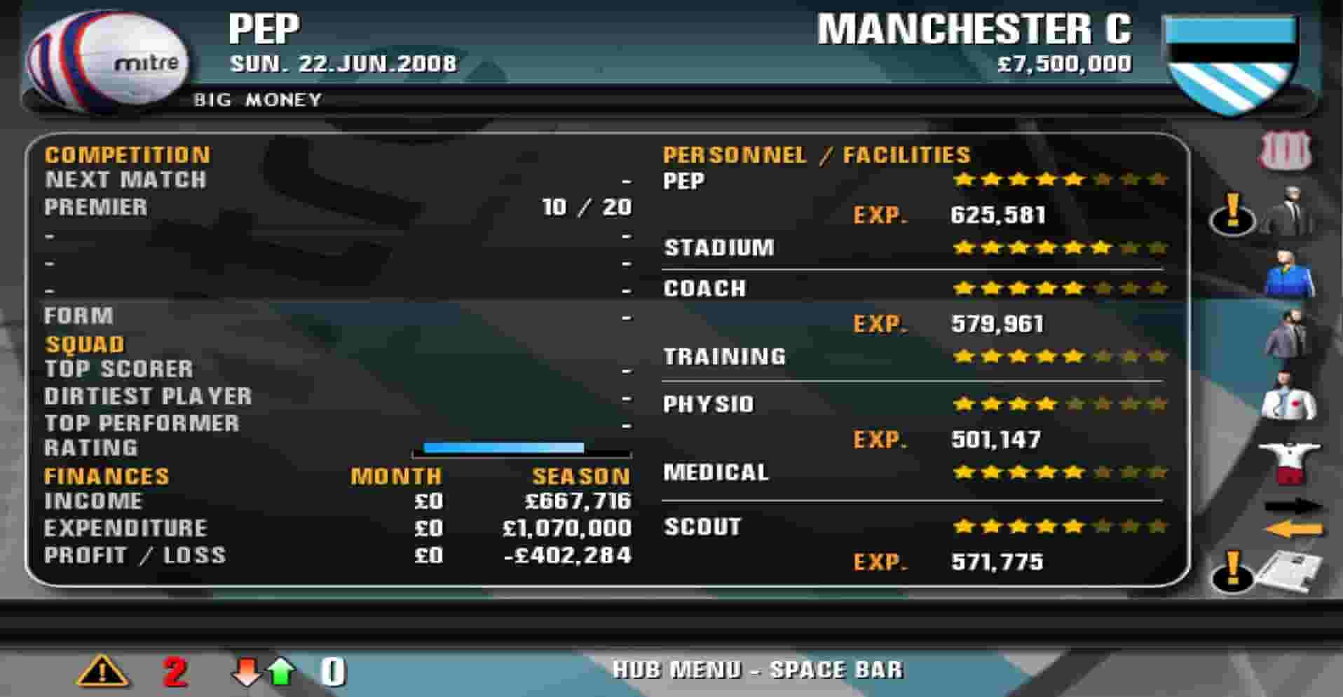 Premier Manager 09 screenshot thumbnail screenshot 0