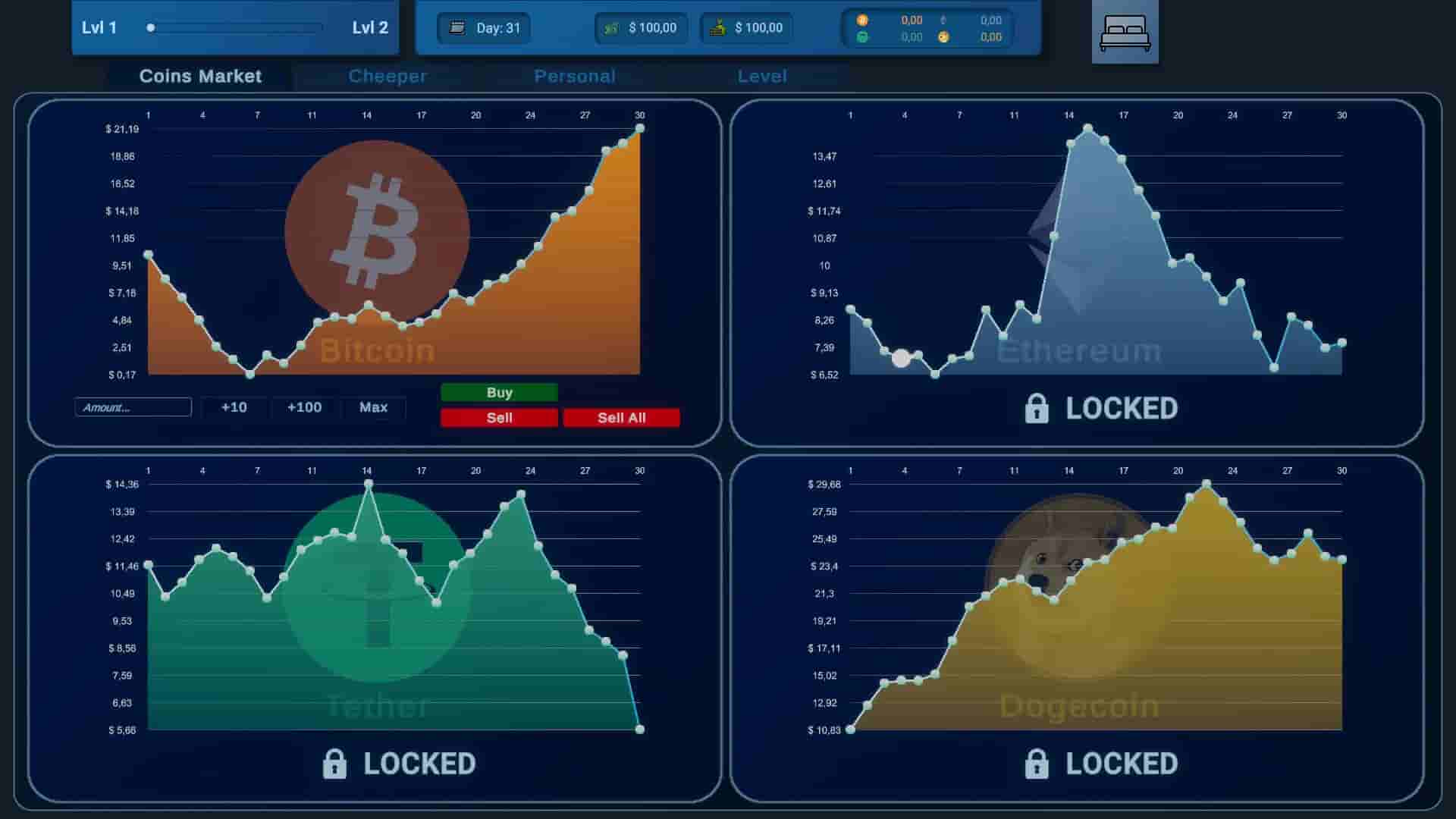 Coin Trader Simulator screenshot thumbnail screenshot 2