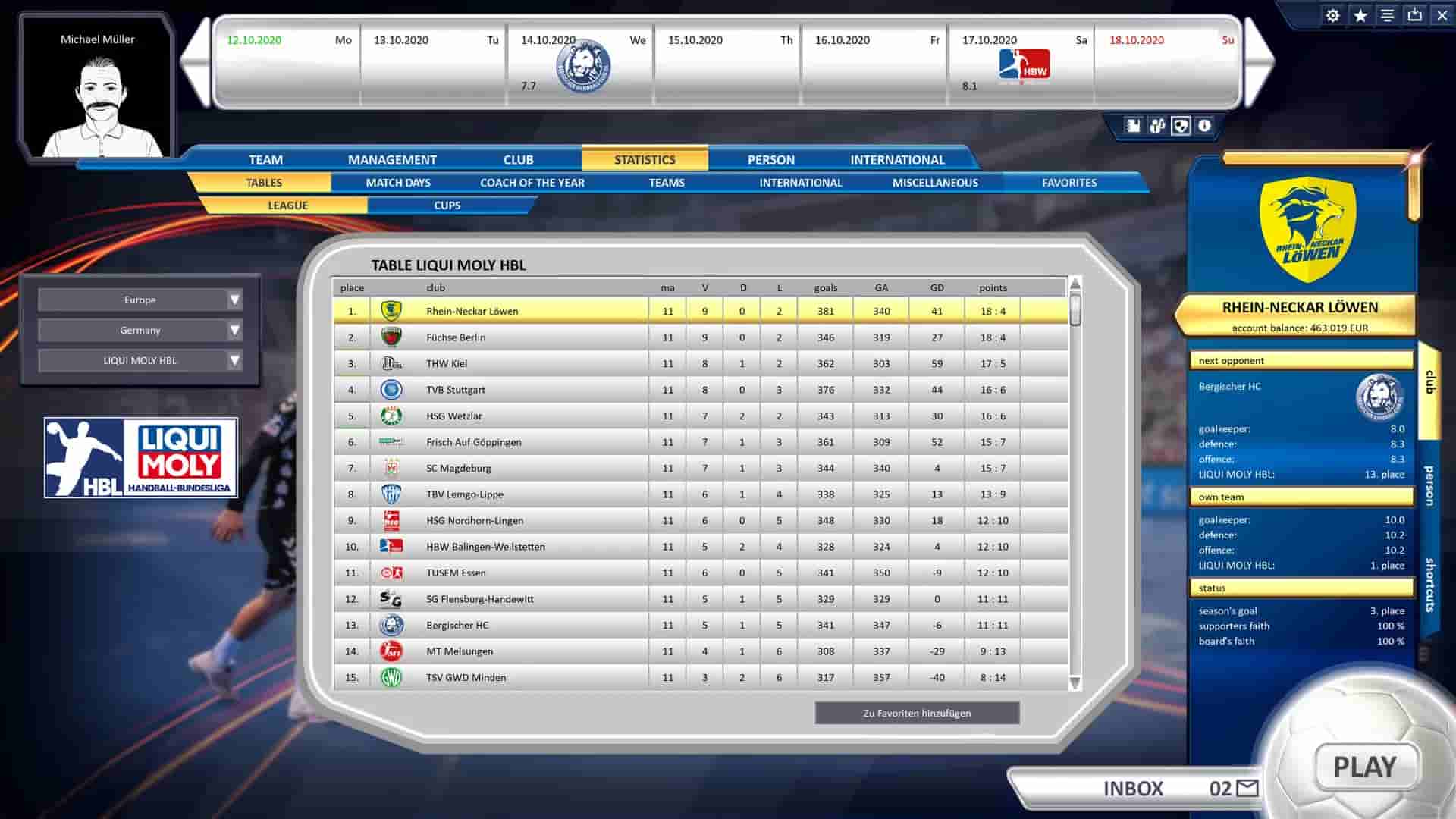 Handball Manager 2021 screenshot thumbnail screenshot 4