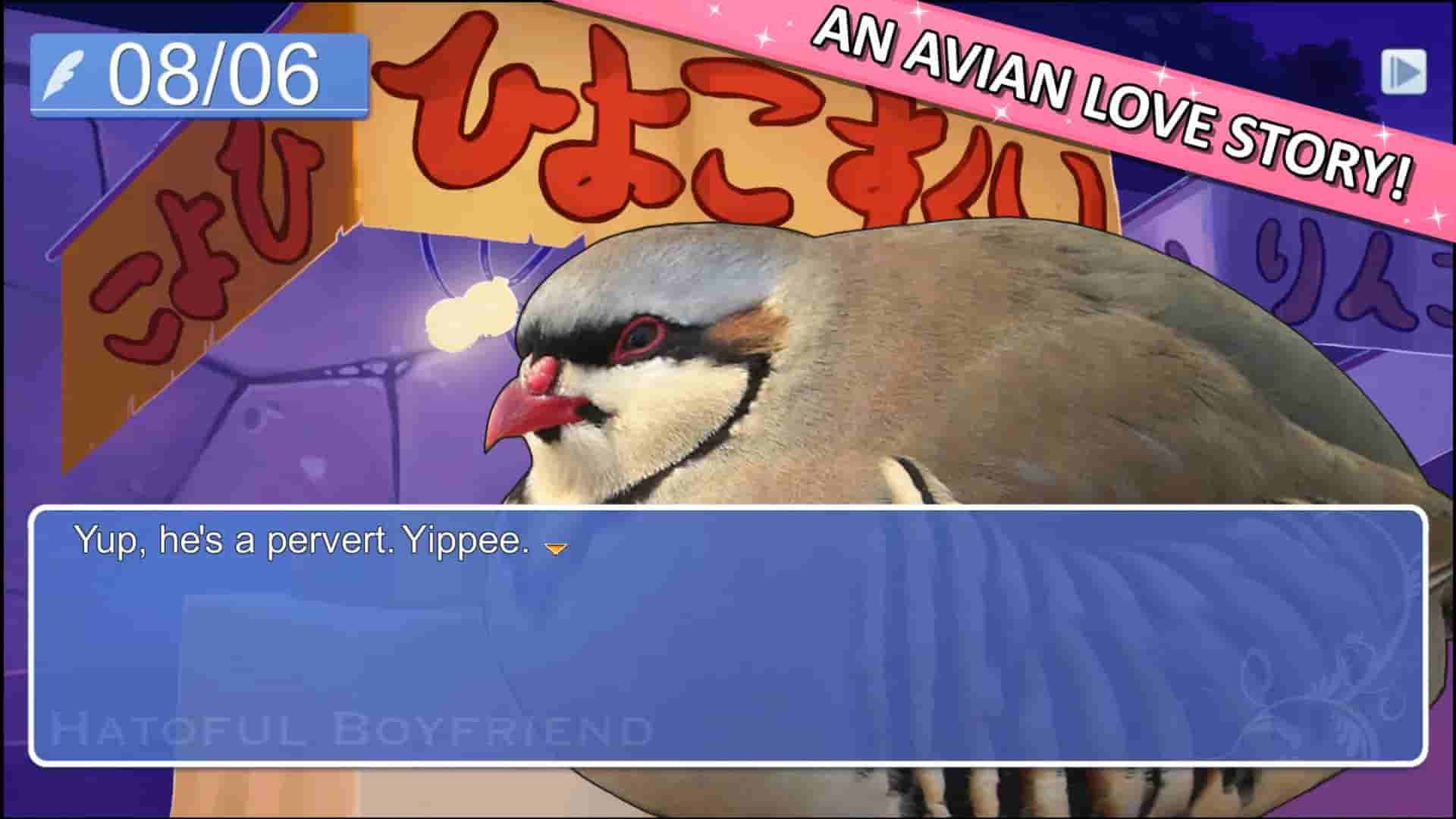 Hatoful Boyfriend screenshot thumbnail screenshot 1
