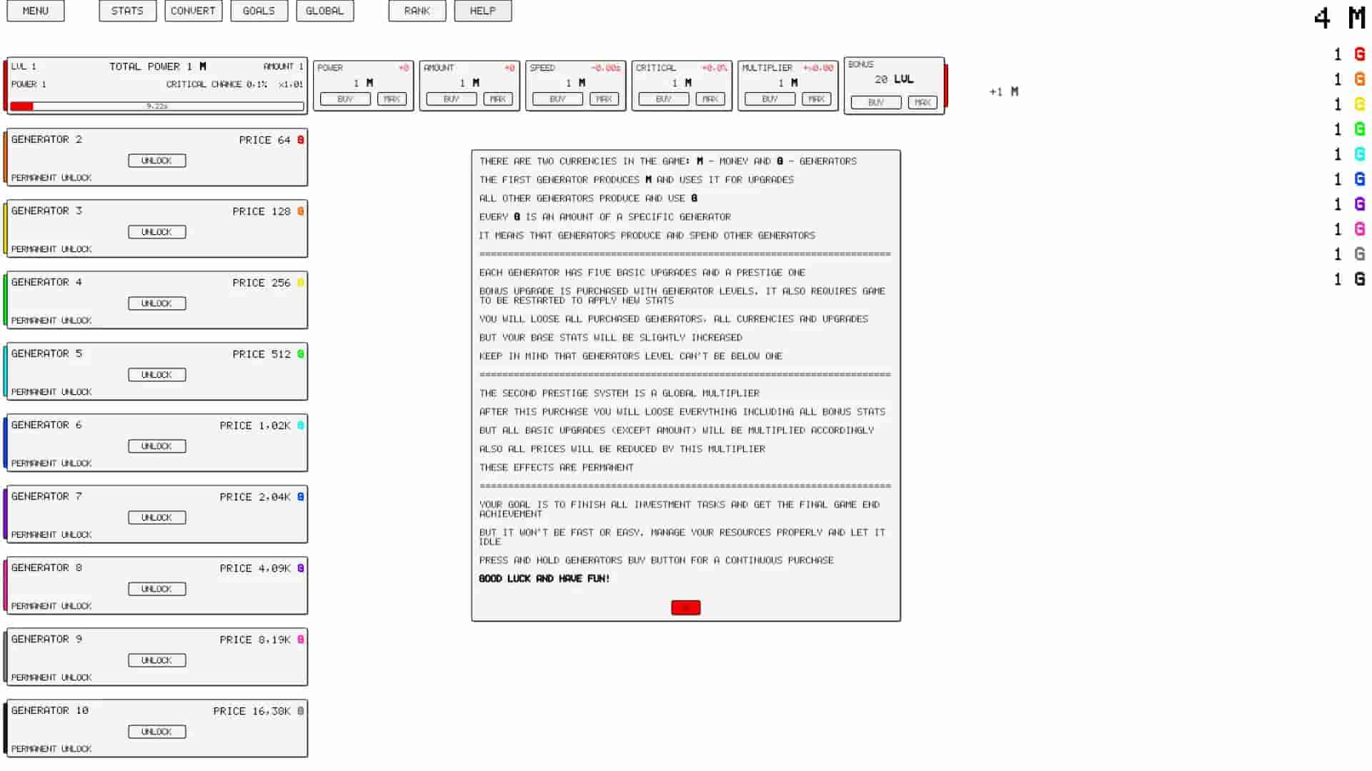Idle: Generators screenshot thumbnail screenshot 0