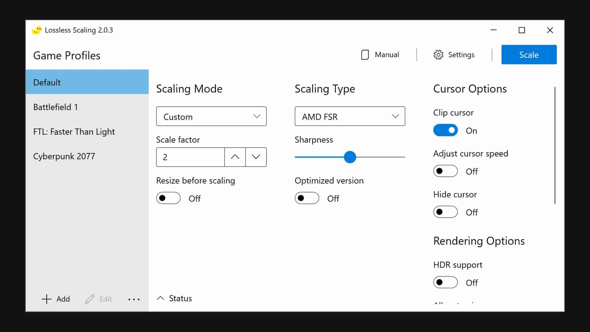Lossless Scaling screenshot thumbnail screenshot 0