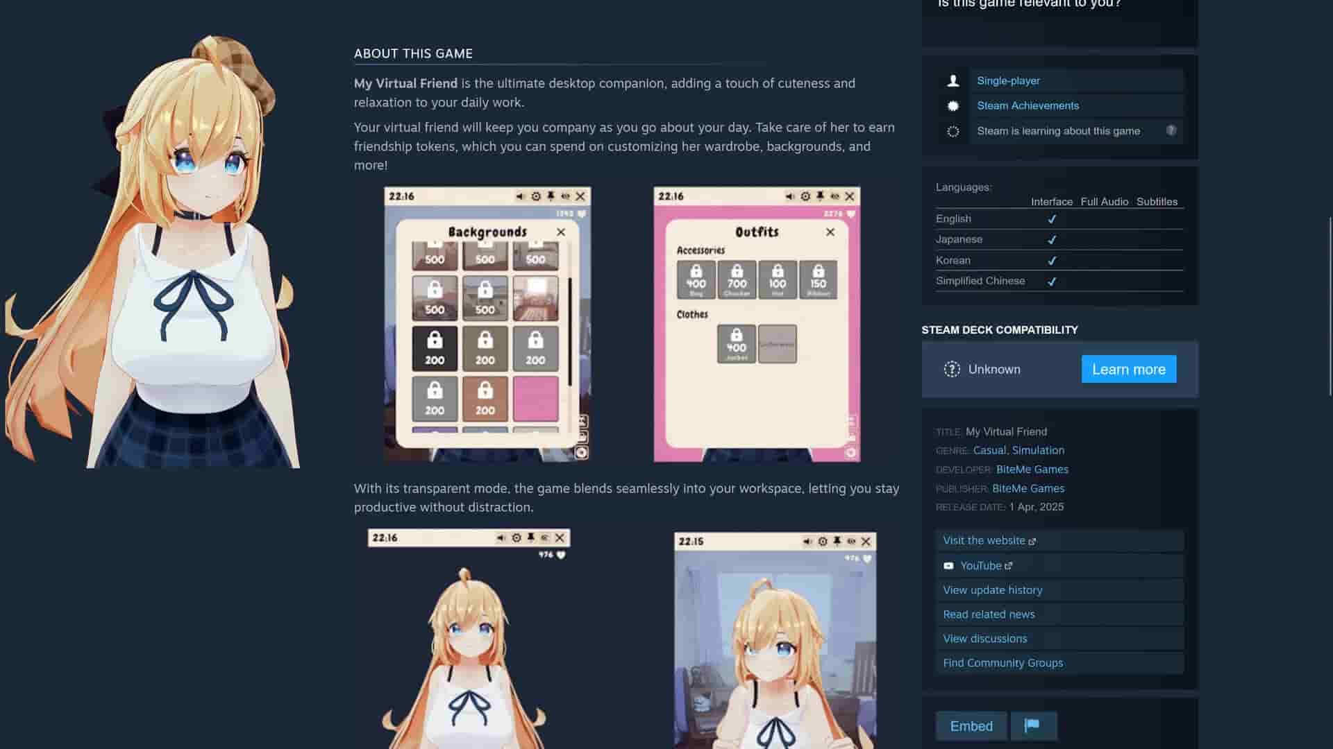 My Virtual Friend screenshot thumbnail screenshot 0
