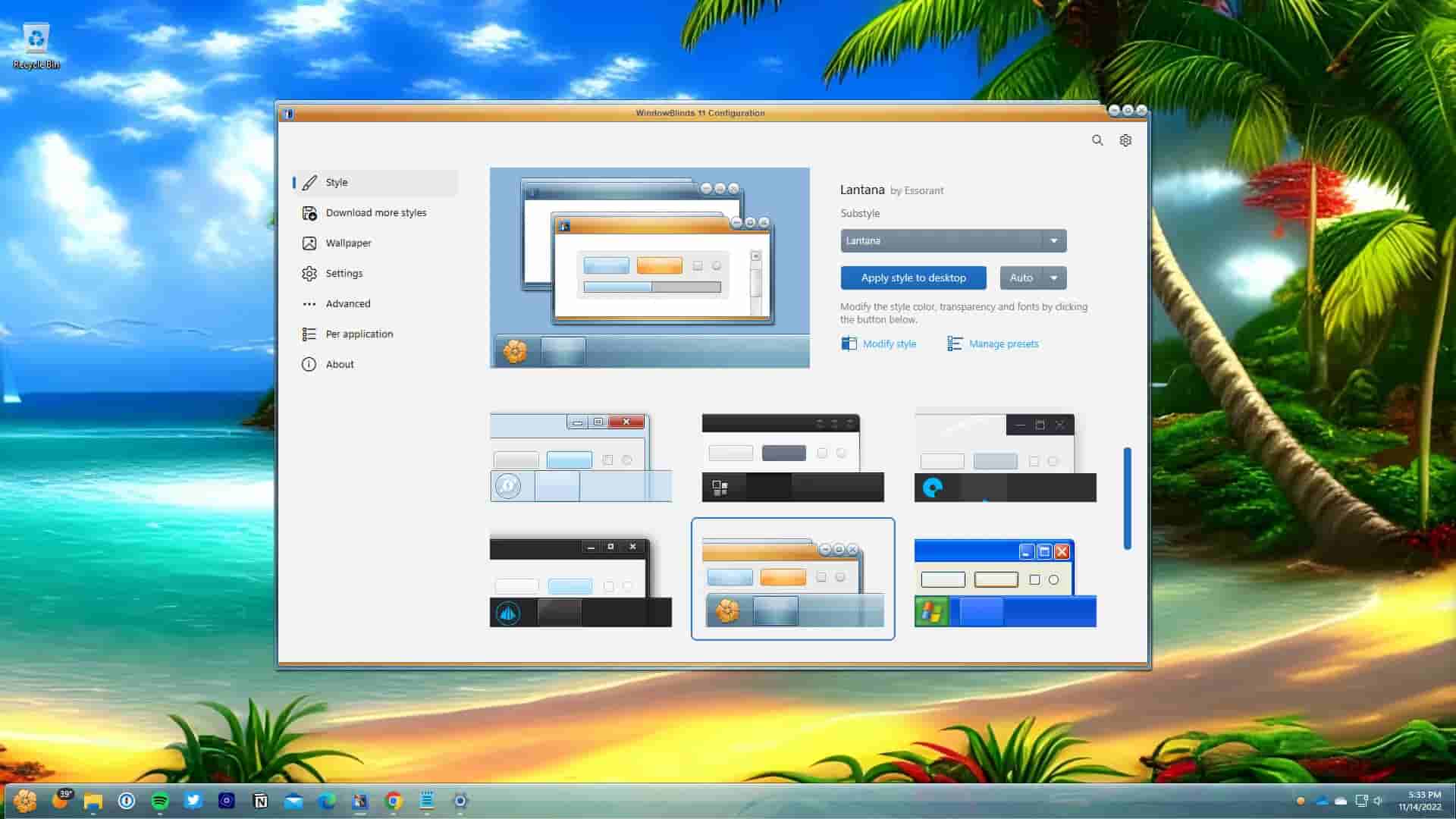 WindowBlinds 11 screenshot thumbnail screenshot 4