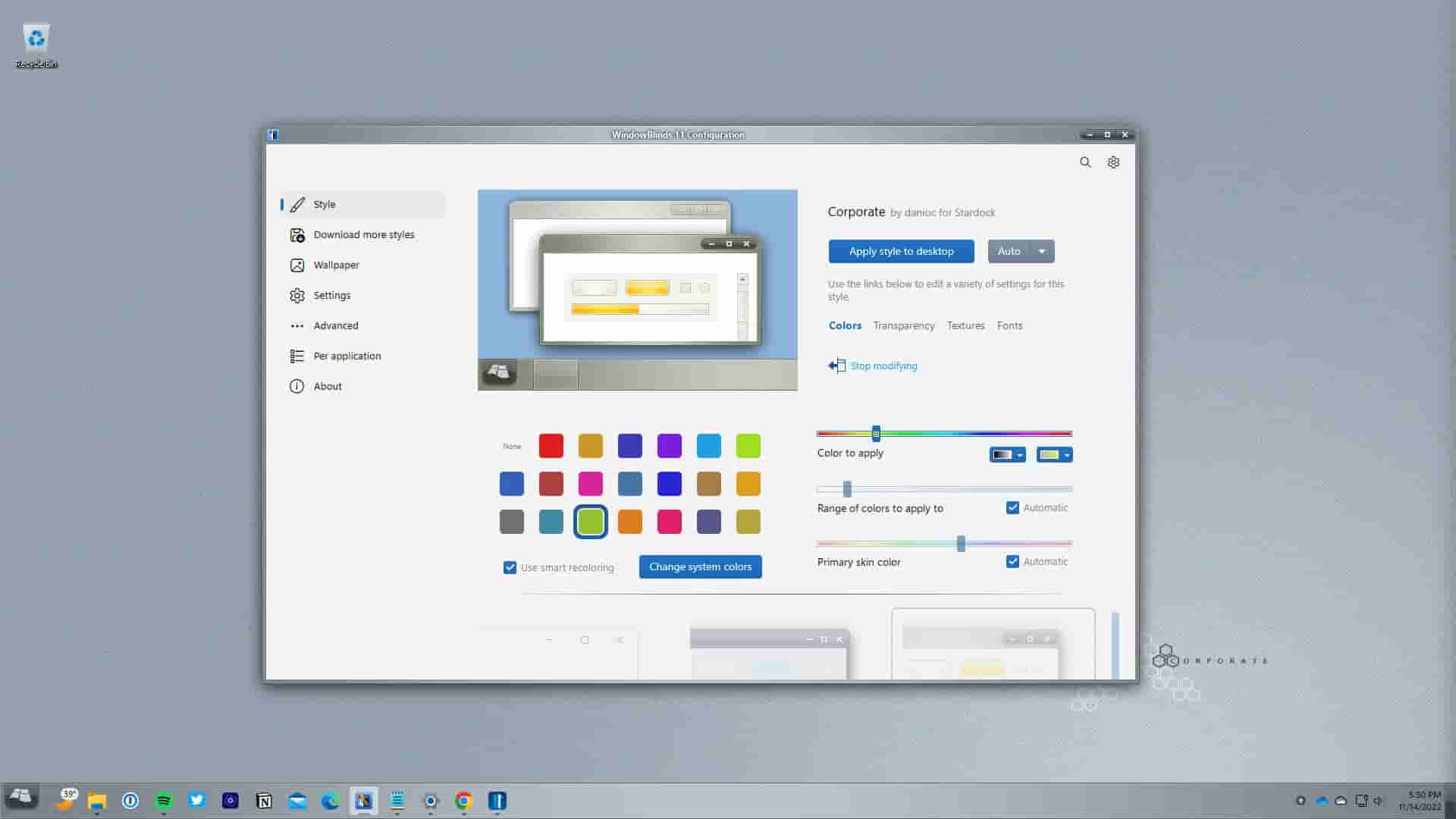 WindowBlinds 11 screenshot thumbnail screenshot 5
