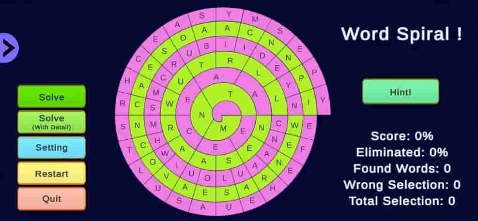 WordSpiral screenshot thumbnail screenshot 0