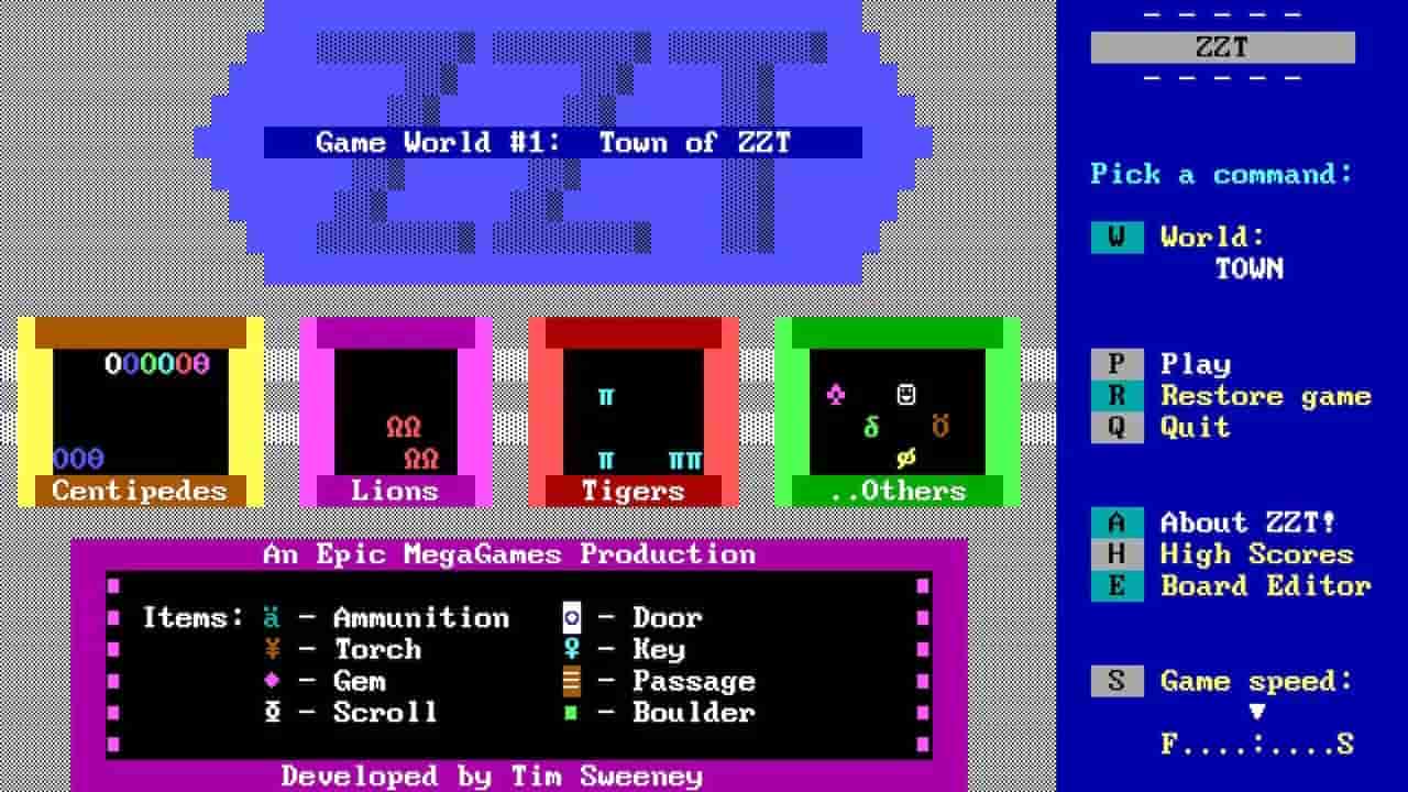 ZZT! screenshot thumbnail screenshot 0