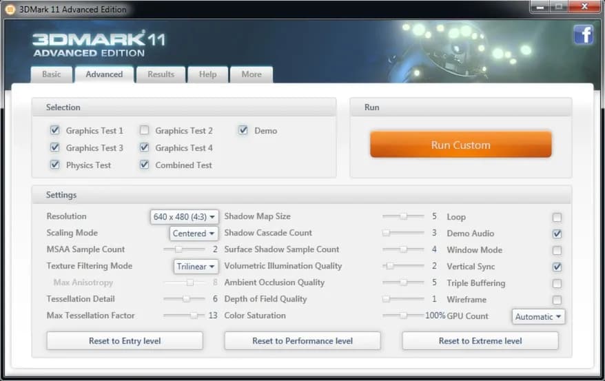 3DMark 11 screenshot screenshot 1
