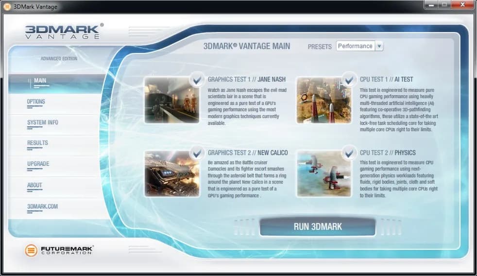 3DMark Vantage screenshot screenshot 1