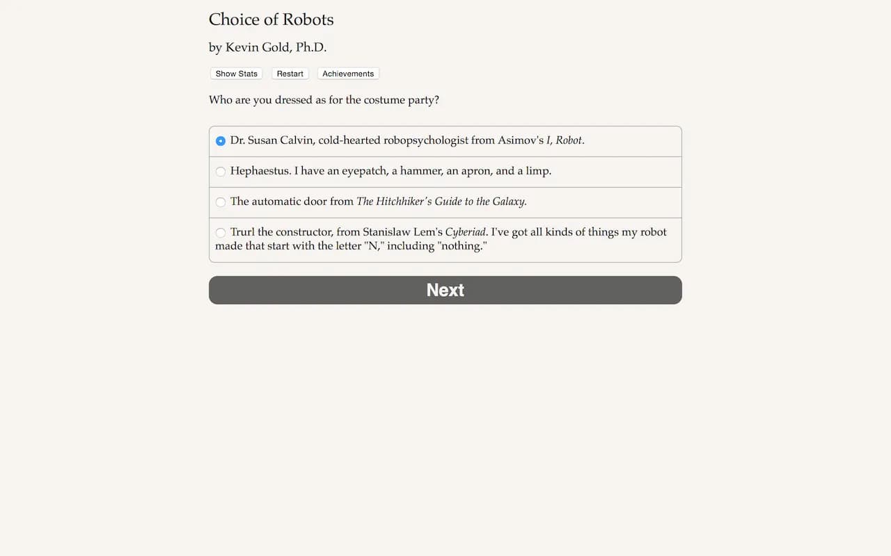 Choice of Robots screenshot screenshot 1