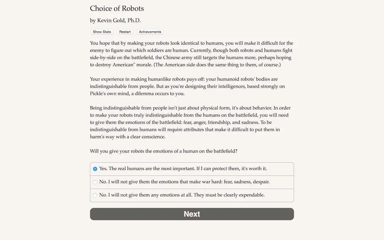 Choice of Robots screenshot screenshot 3