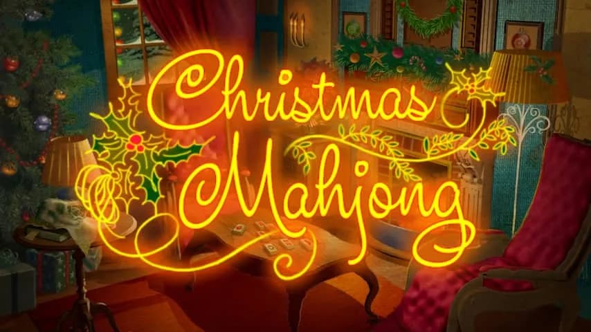 christmas mahjong vertical card thumbnail