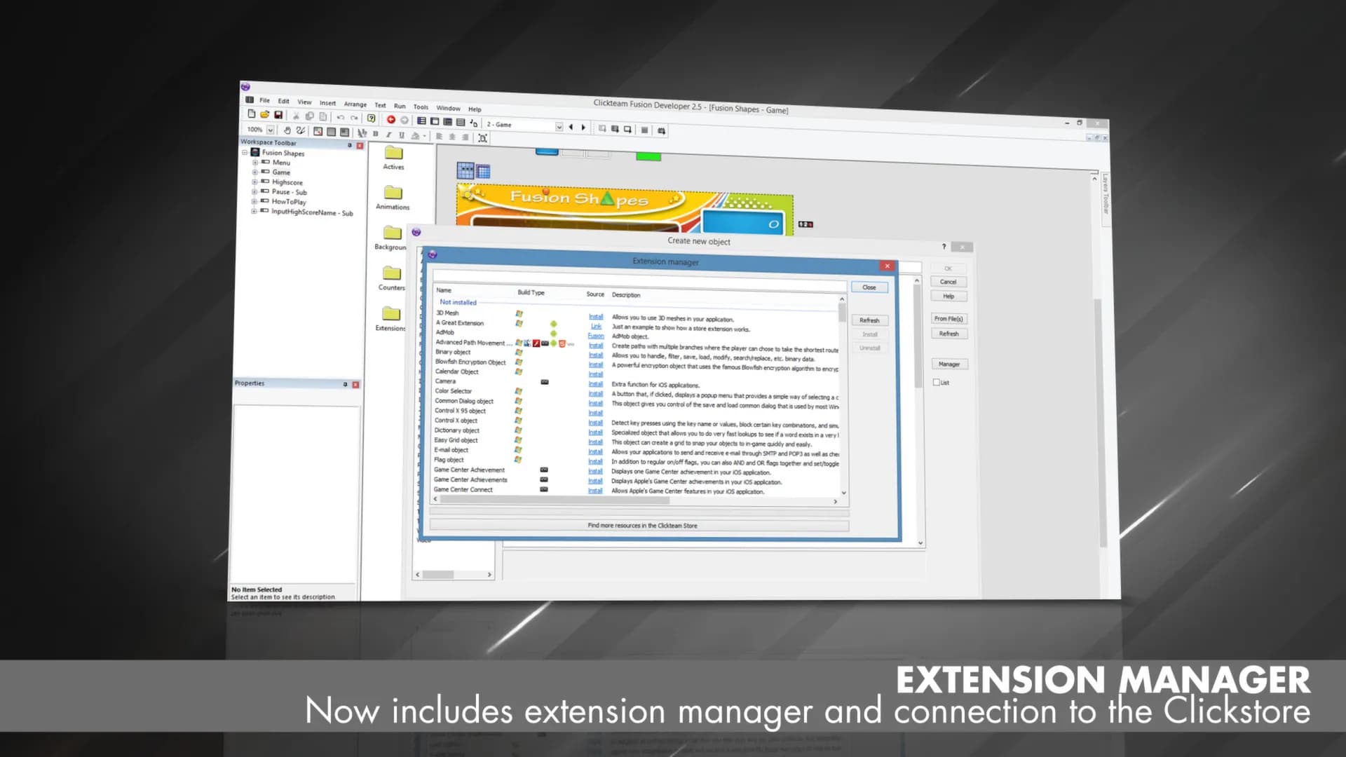 Clickteam Fusion 2.5 screenshot screenshot 2