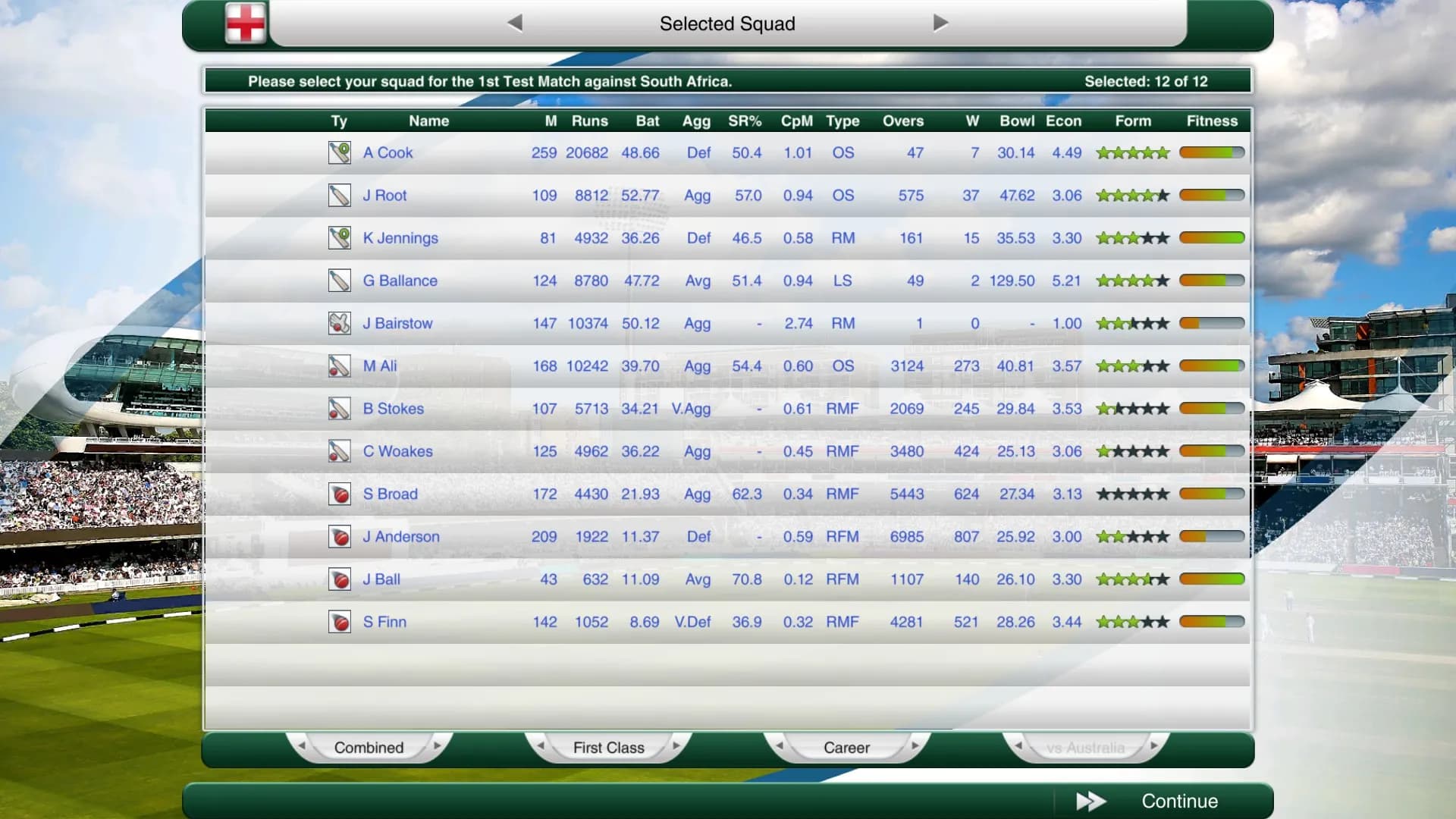 Cricket Captain 2017 screenshot screenshot 13