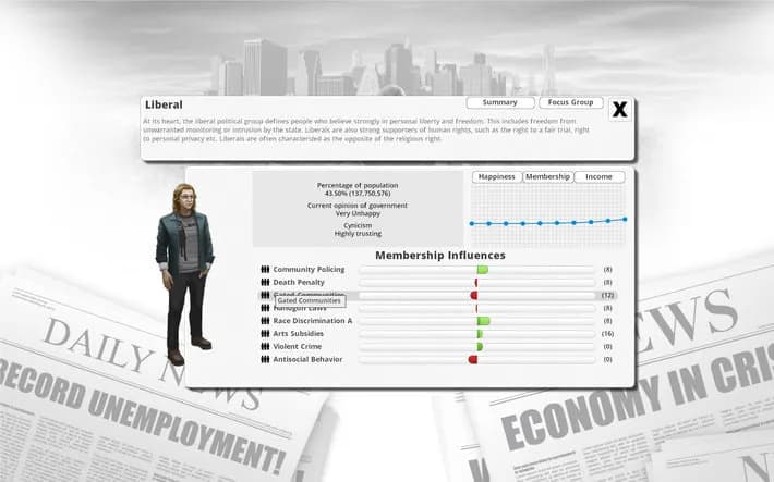Democracy 3 screenshot screenshot 3