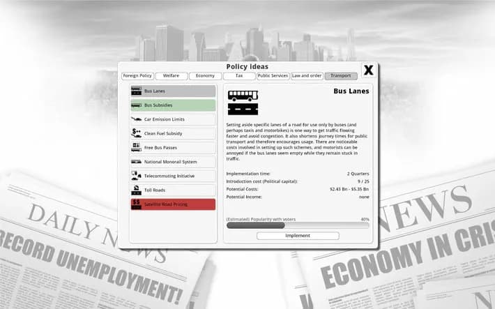 Democracy 3 screenshot screenshot 6