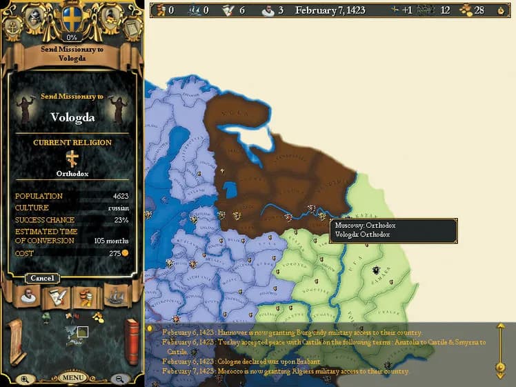 Europa Universalis II screenshot screenshot 5
