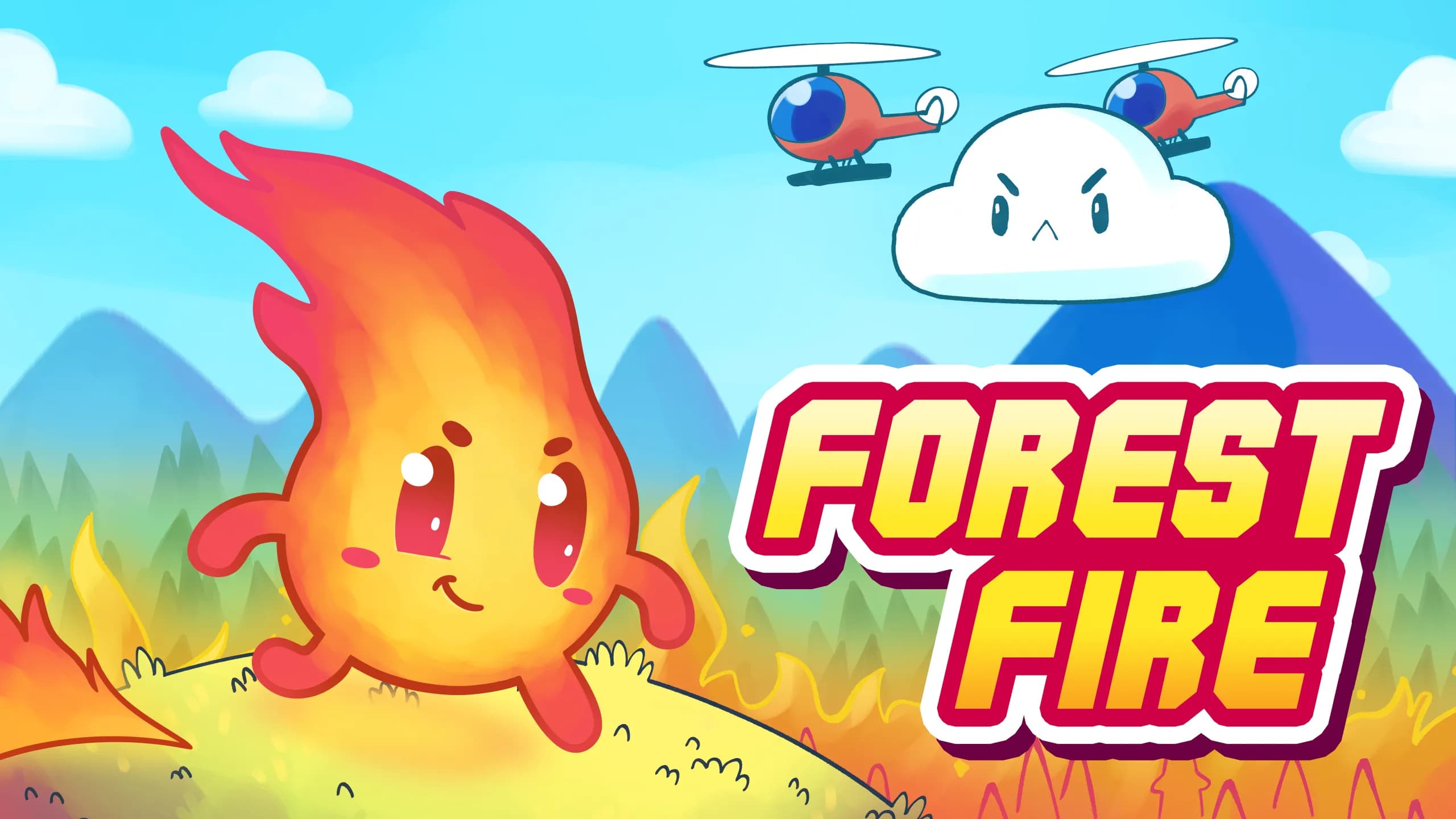 forest fire vertical card thumbnail