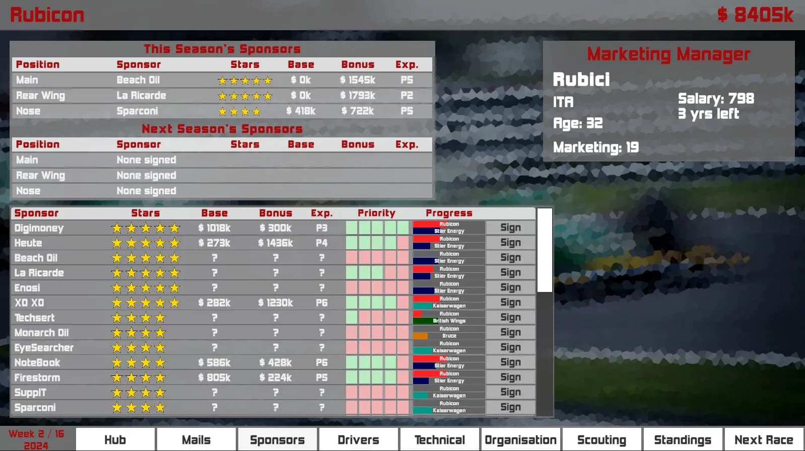 Formula Racing Manager screenshot screenshot 1