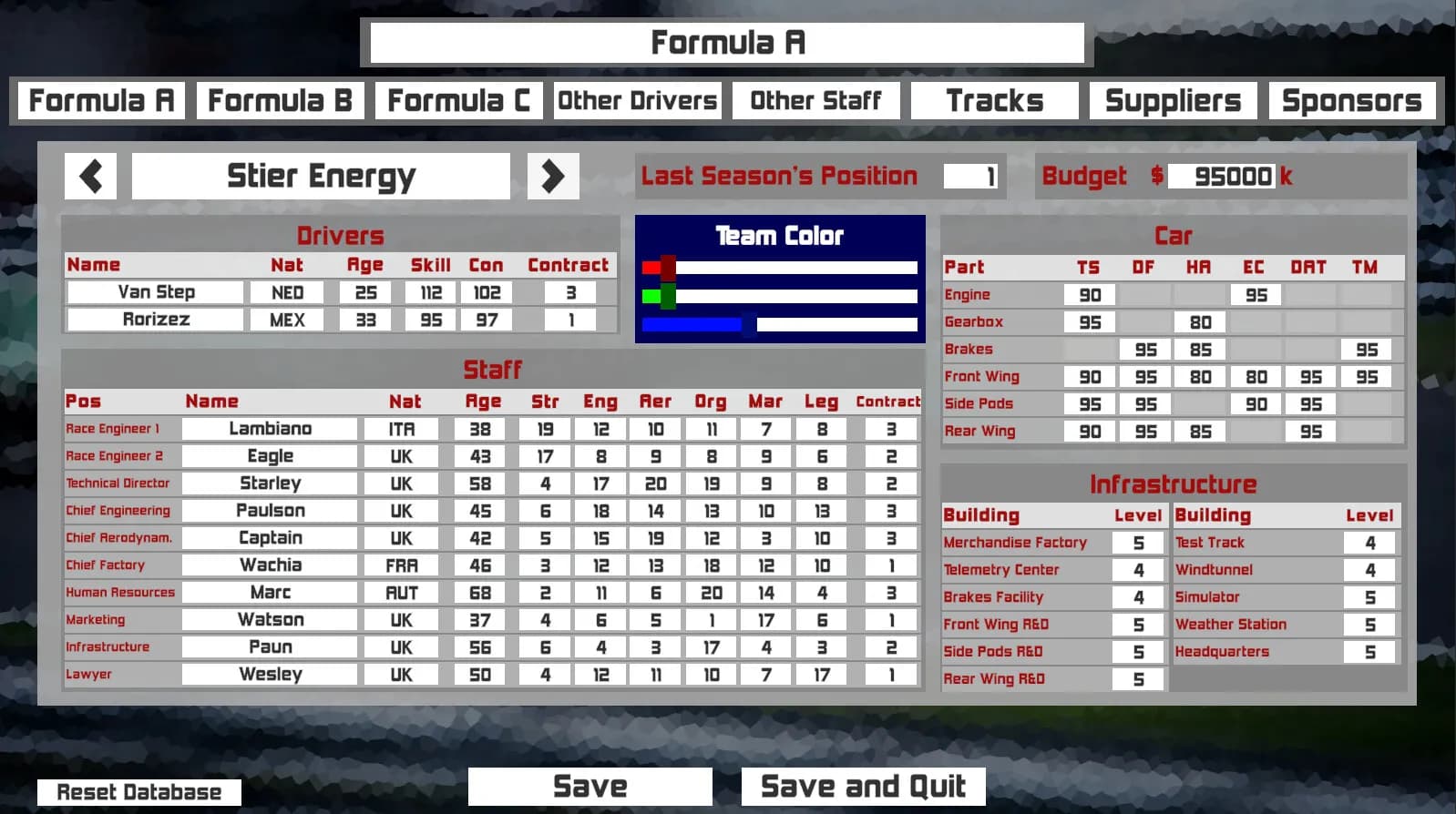 Formula Racing Manager screenshot screenshot 3