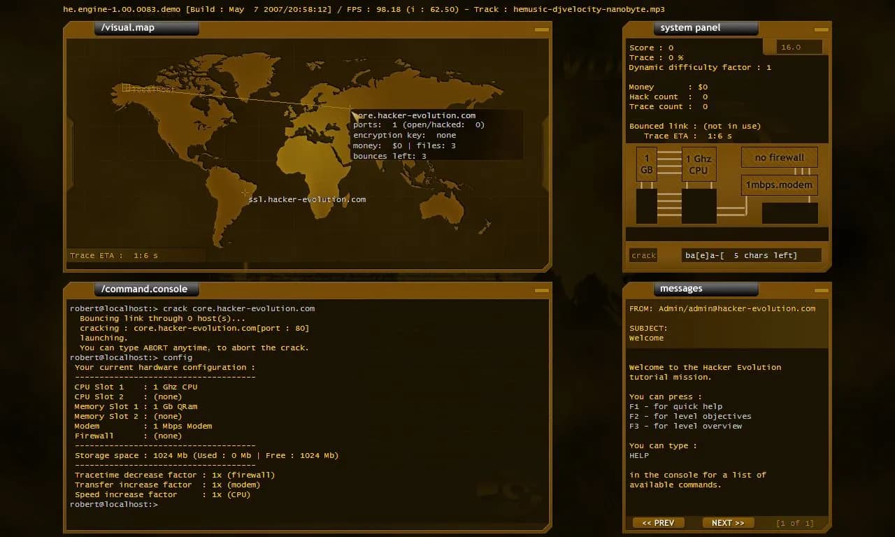 Hacker Evolution screenshot screenshot 4