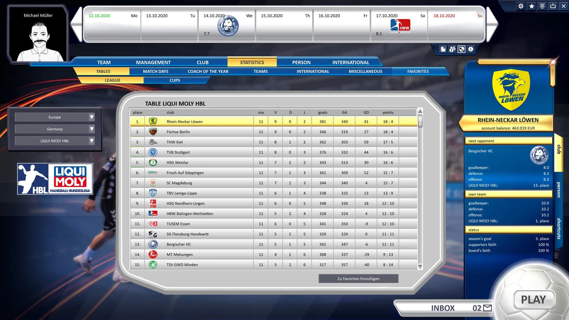 Handball Manager 2021 screenshot screenshot 4