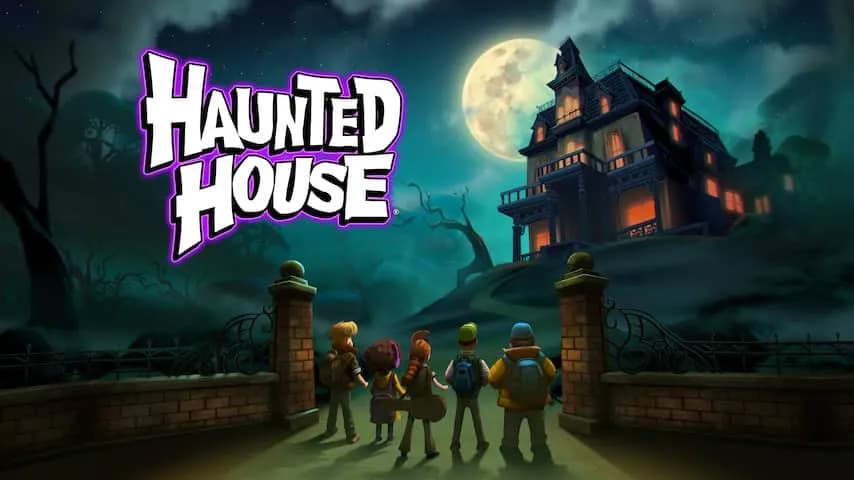 haunted house vertical card thumbnail