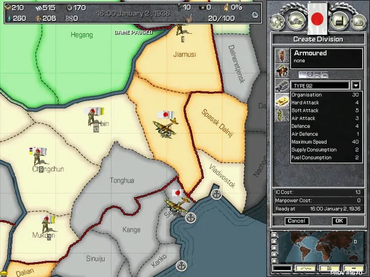 Hearts of Iron screenshot screenshot 1
