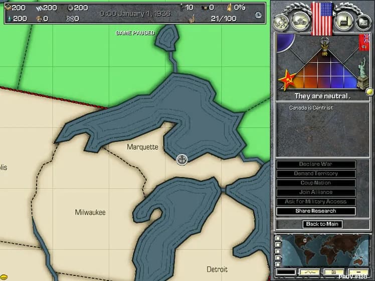 Hearts of Iron screenshot screenshot 12