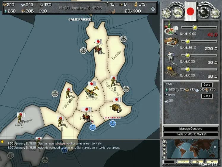 Hearts of Iron screenshot screenshot 5