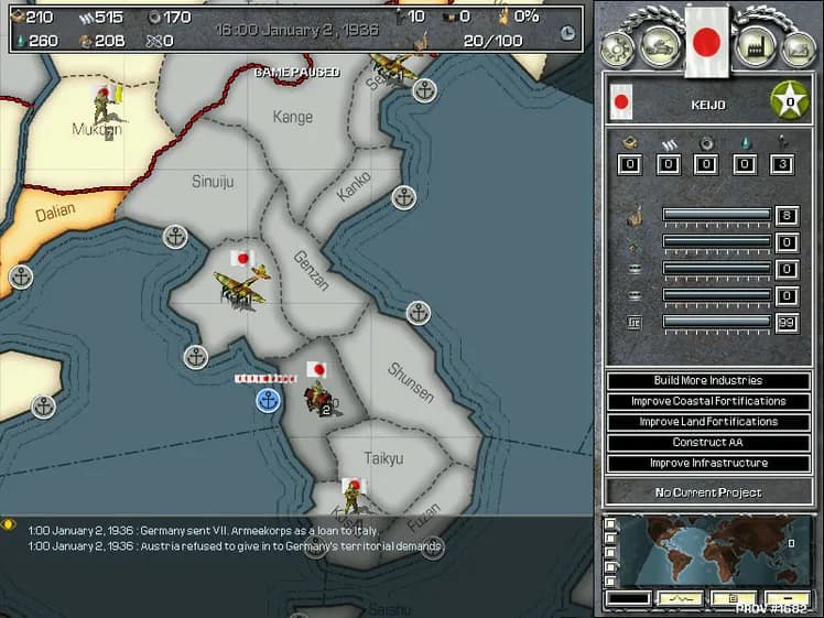 Hearts of Iron screenshot screenshot 9