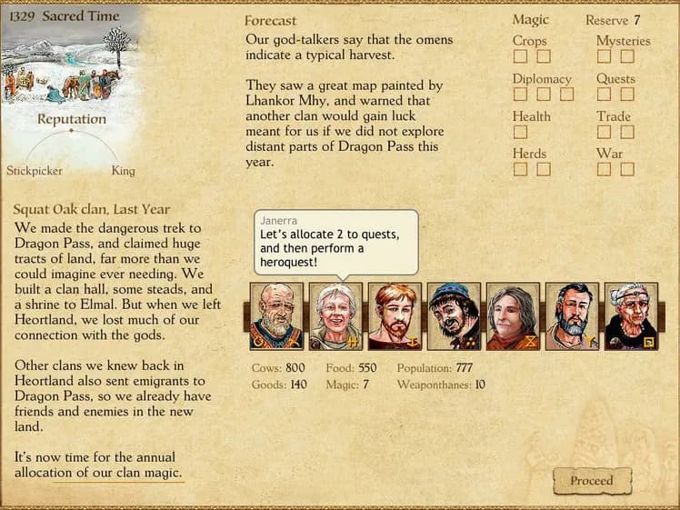 King of Dragon Pass screenshot screenshot 1