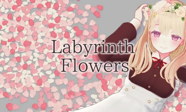 labyrinth flowers vertical card thumbnail