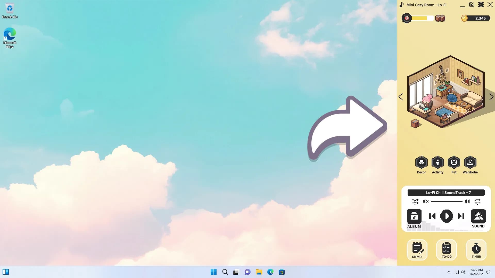 Mini Cozy Room: Lo-Fi screenshot screenshot 0