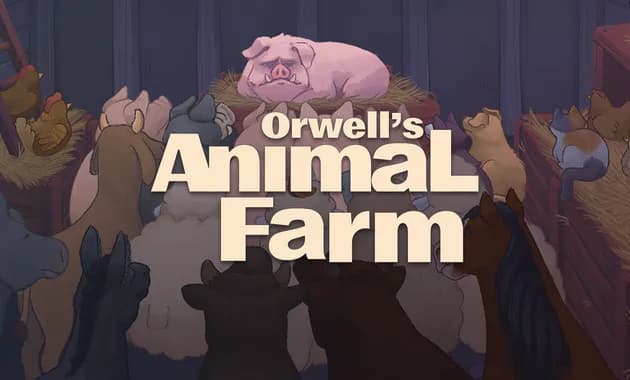 orwell's animal farm vertical card thumbnail