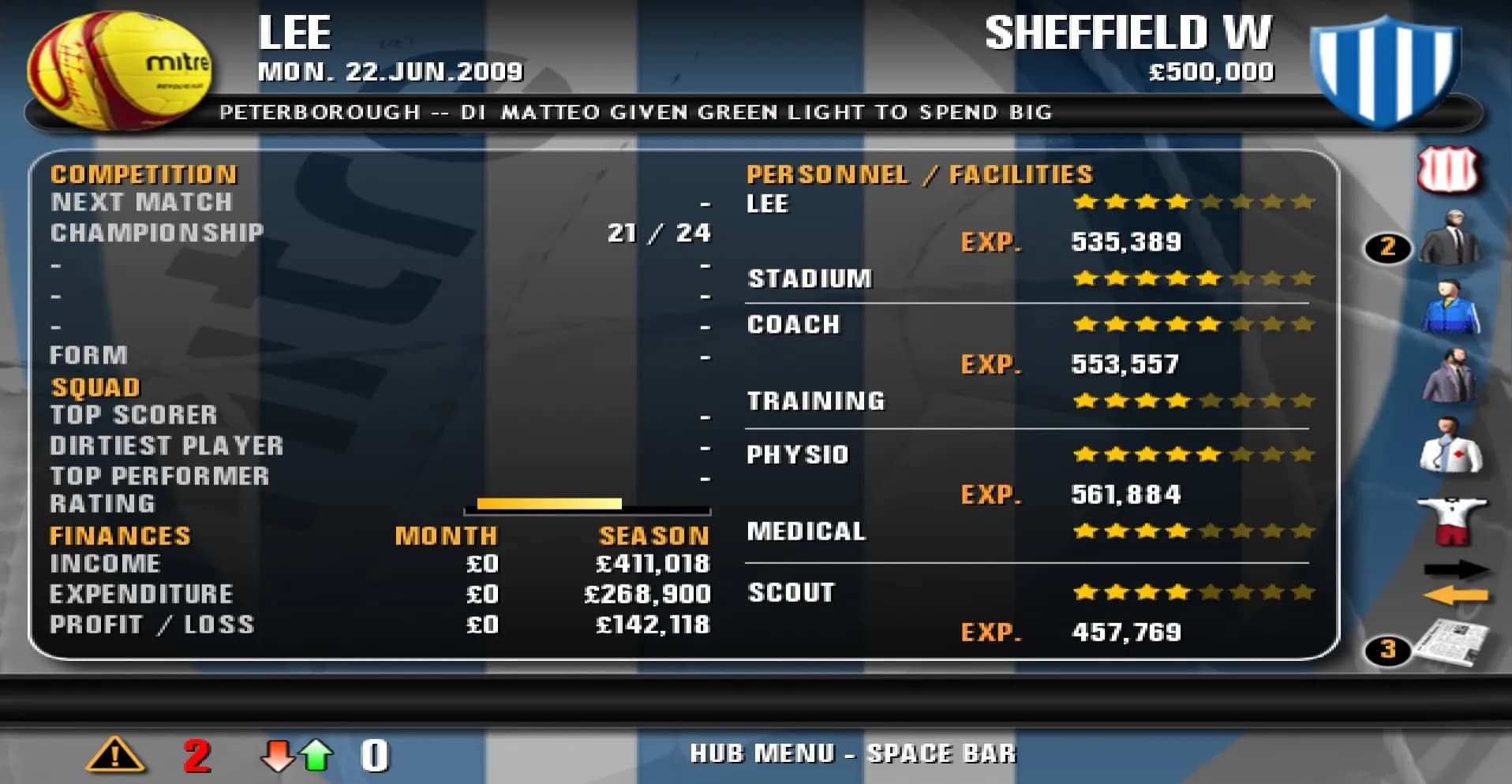Premier Manager 10 screenshot screenshot 2