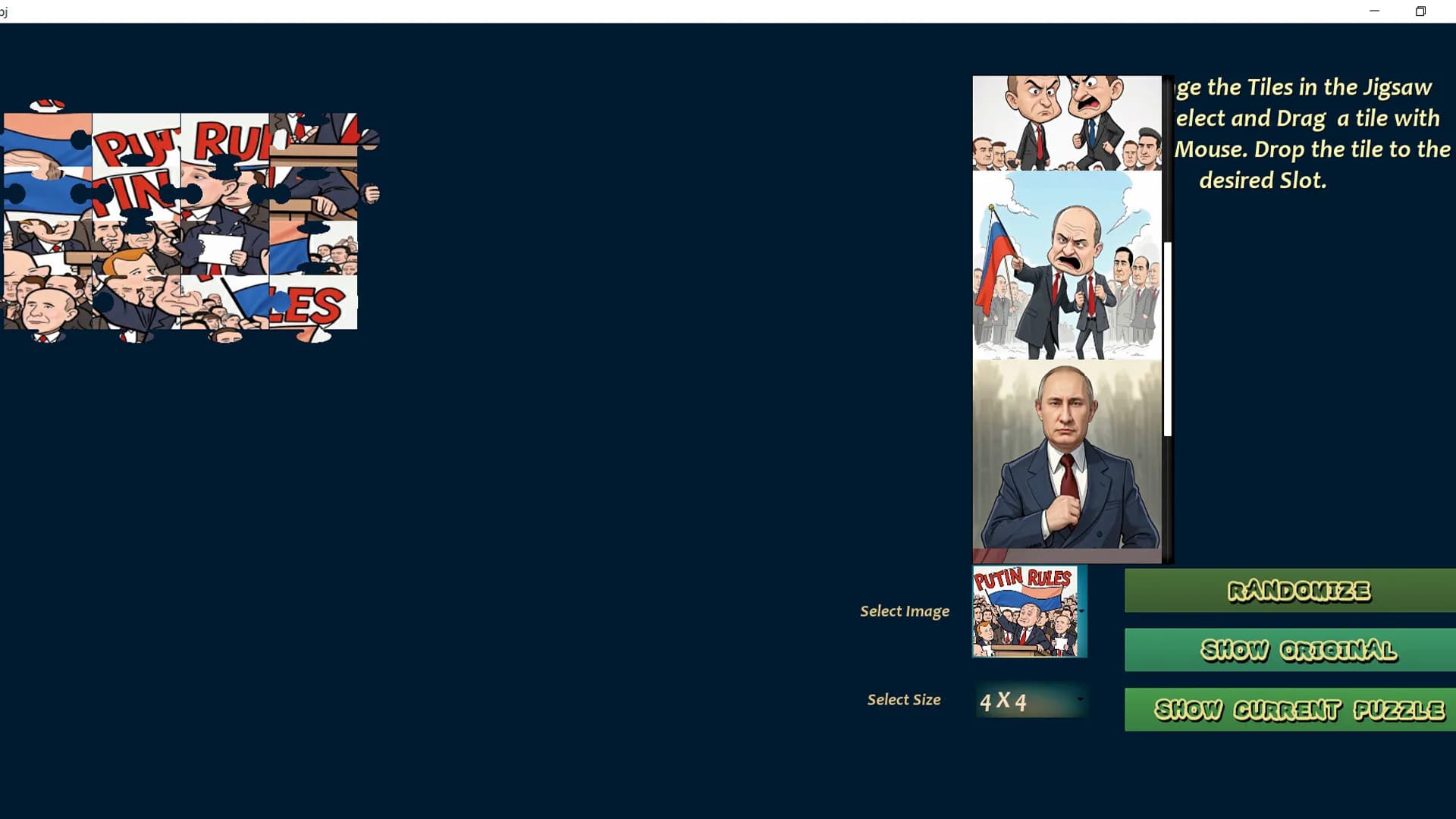 Putin Jigsaw screenshot screenshot 2