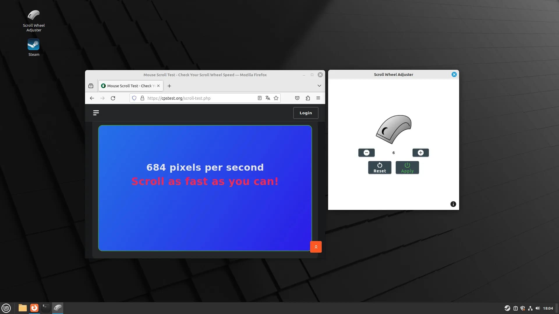 Scroll Wheel Adjuster screenshot screenshot 1