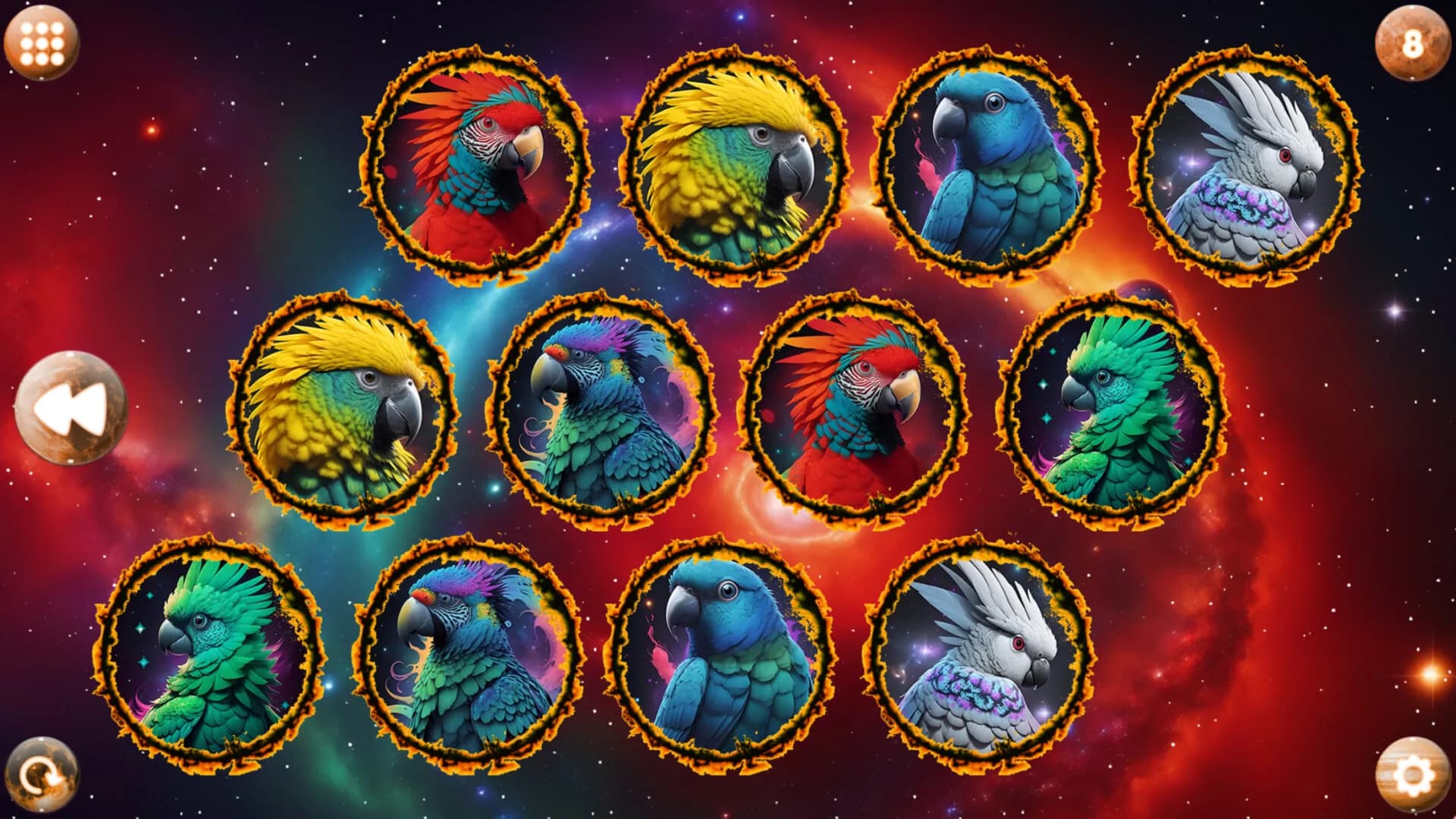 Space Memory: Parrots screenshot screenshot 4