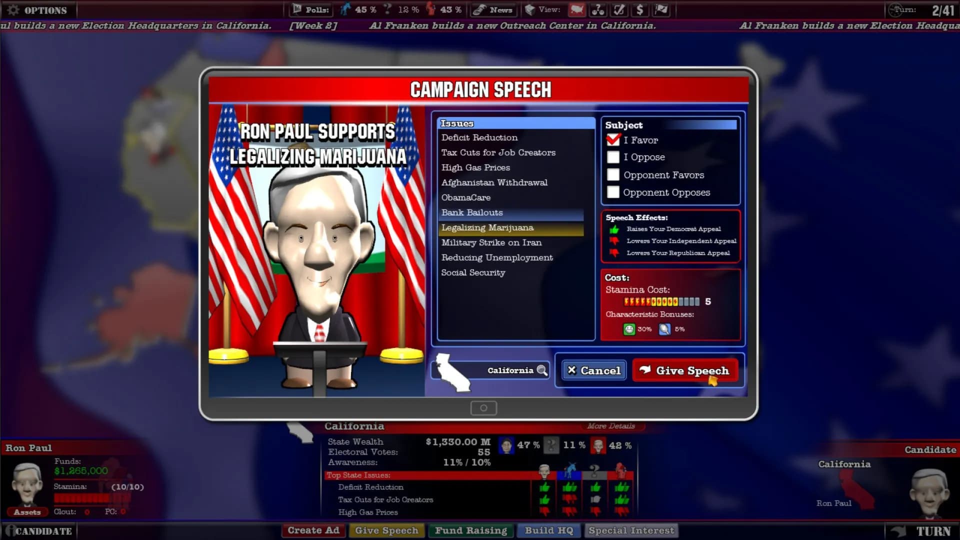 The Political Machine screenshot screenshot 6