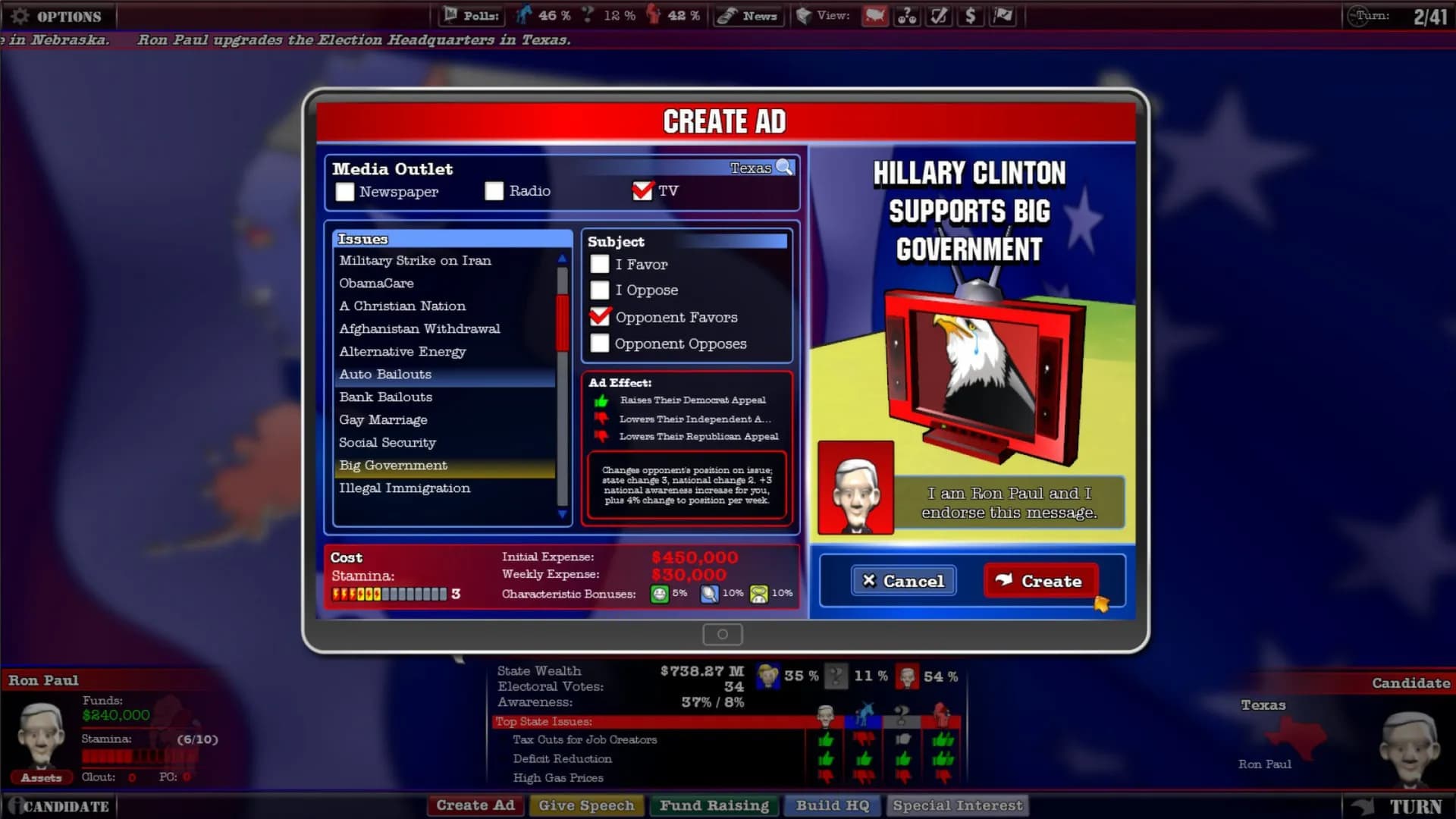 The Political Machine screenshot screenshot 7