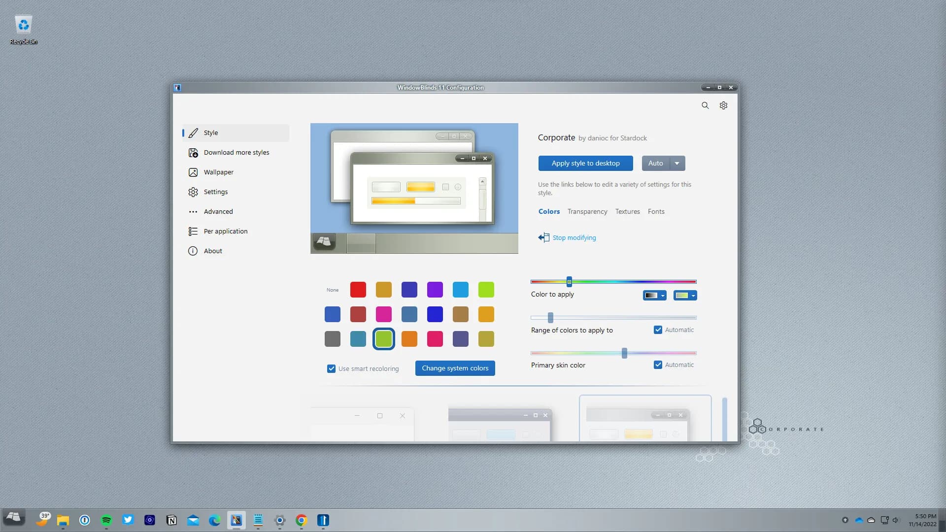 WindowBlinds 11 screenshot screenshot 5