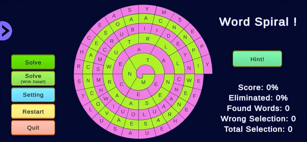 WordSpiral screenshot screenshot 0