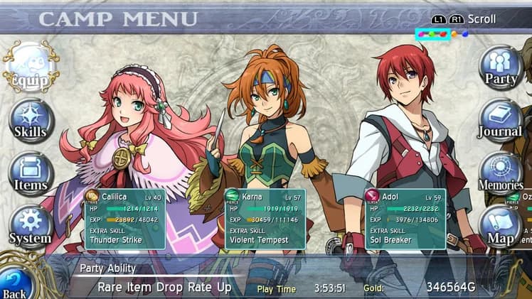 Ys: Memories of Celceta screenshot screenshot 0