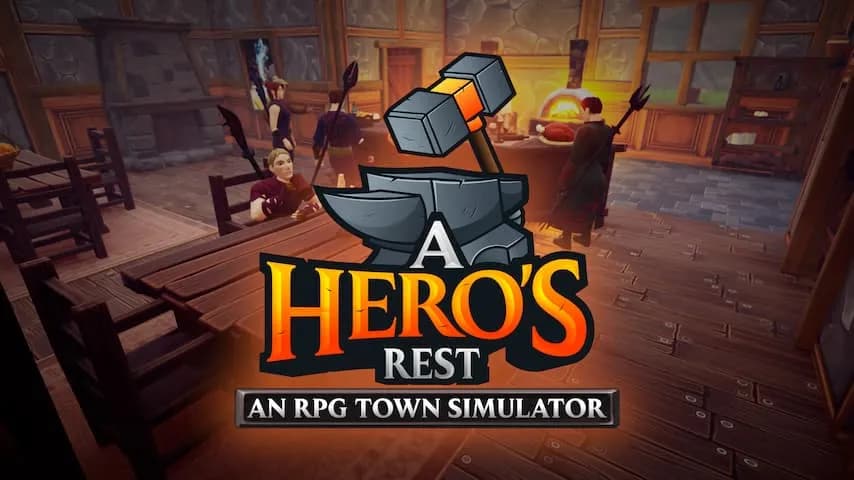 a hero's rest: an rpg town simulator vertical card thumbnail