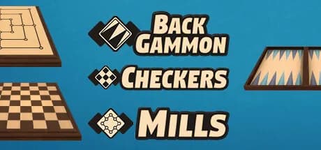 backgammon + checkers + mills vertical card thumbnail